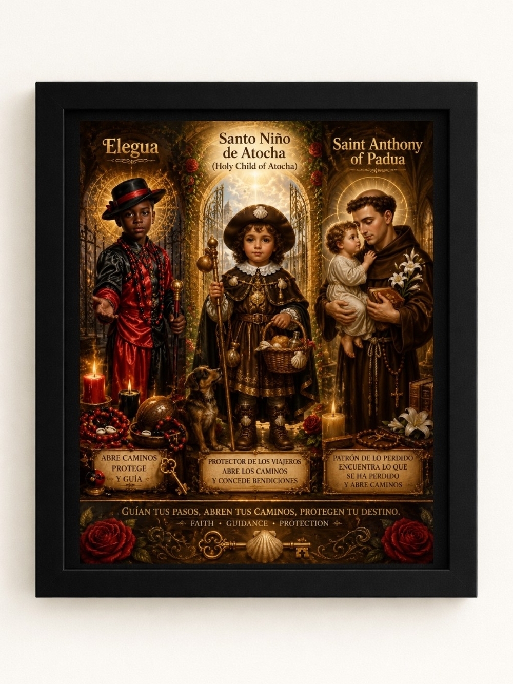 Religious Saints A.I. Art Print 8x10 Framed